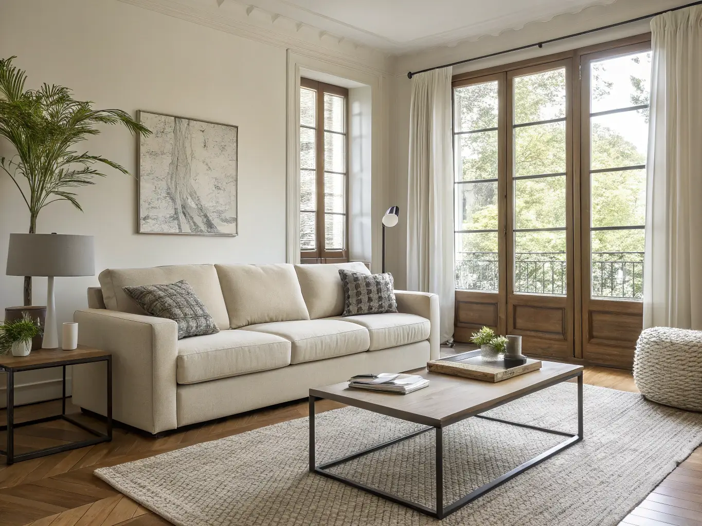 An image of a serene and minimalist living space with soft, natural light, symbolizing a medically and energetically fresh environment.