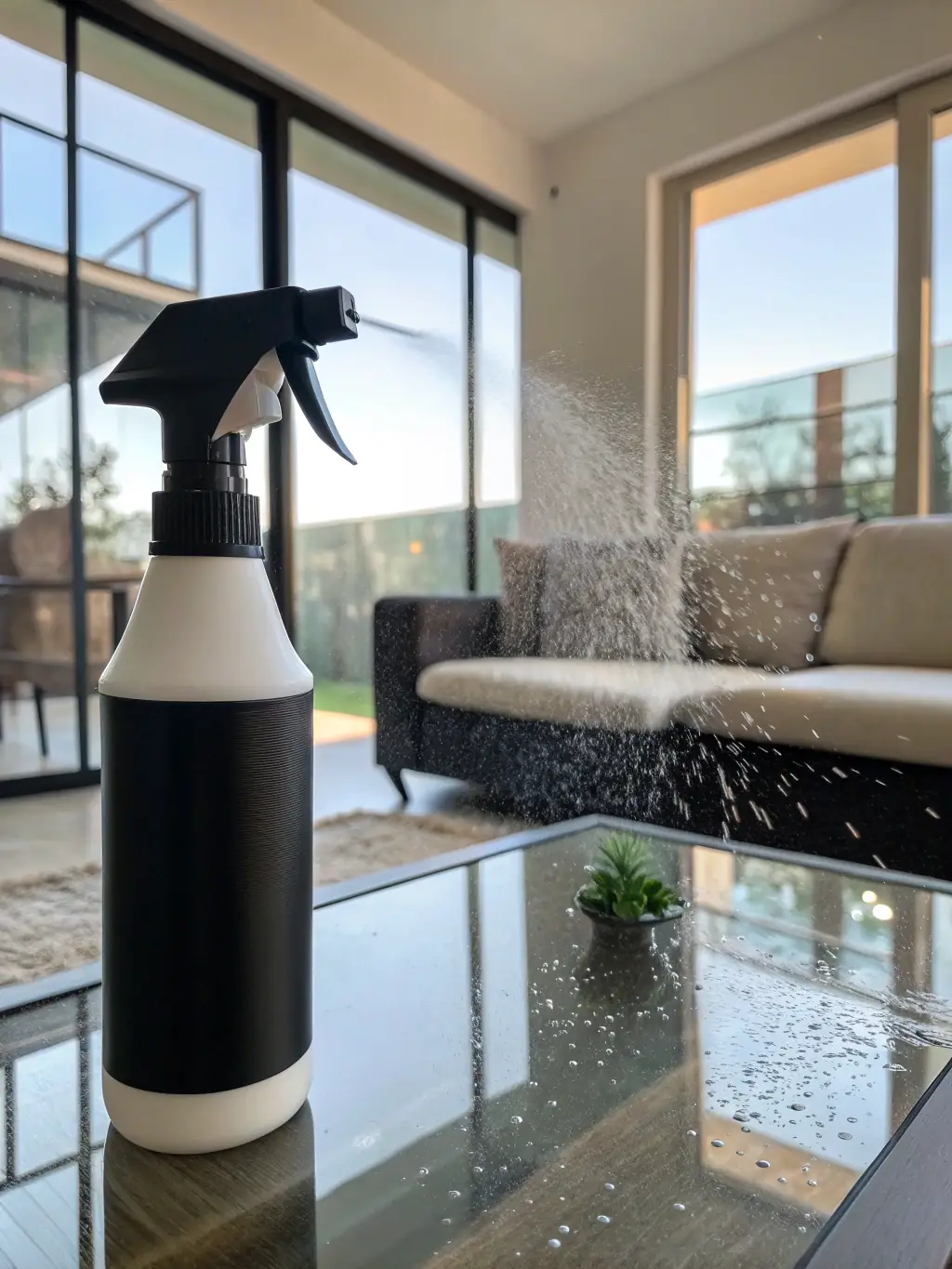 A split image showing a standard cleaning product leaving a sticky residue versus Bella's cleaning leaving a clean, residue-free surface.