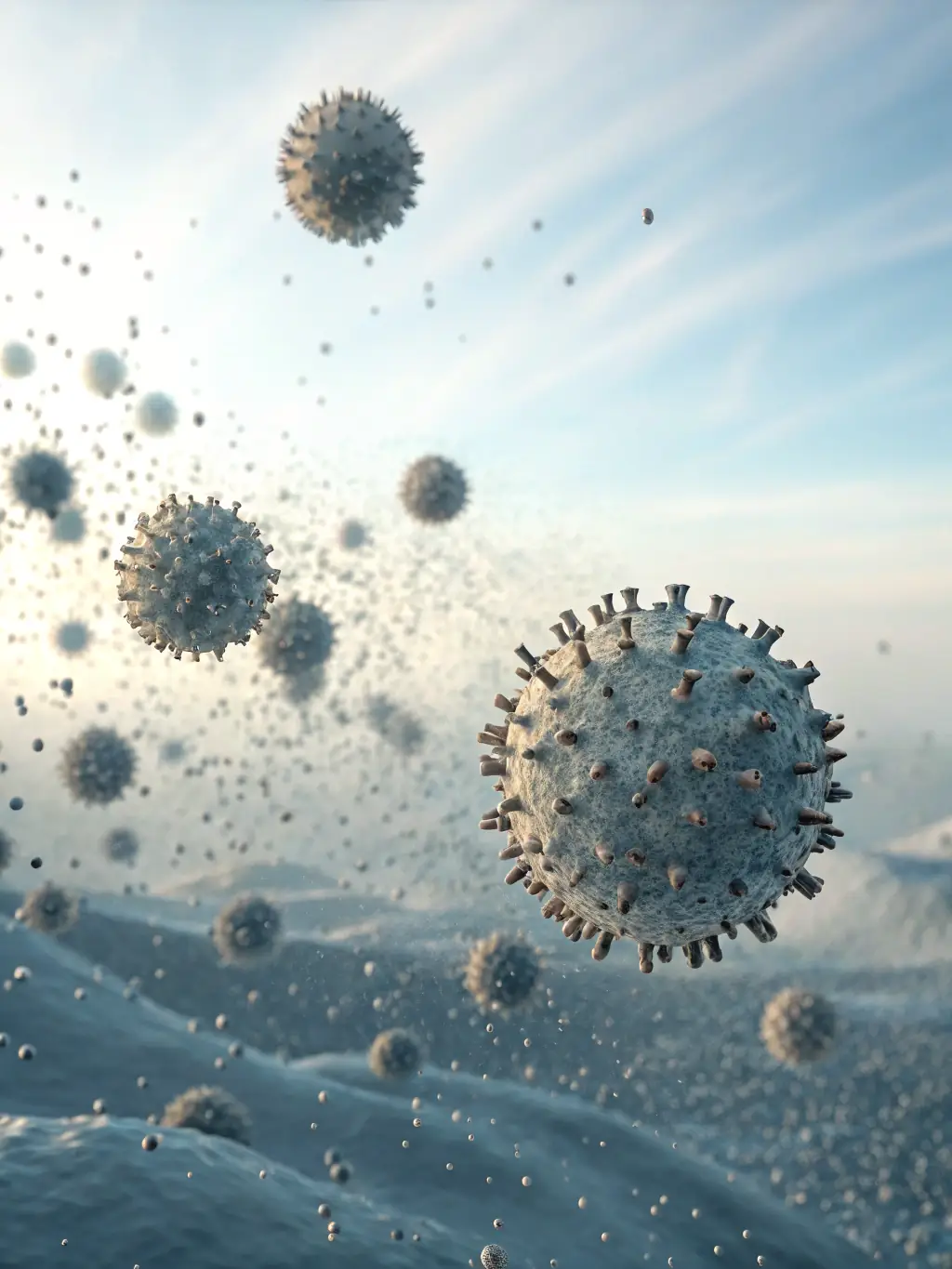 An image of alkaline dust particles under a microscope, highlighting the challenges of cleaning in Lafayette's semi-arid climate.