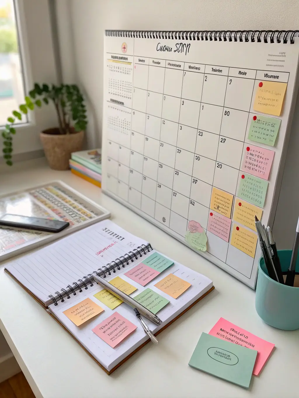 An image of a flexible schedule planner with baby-related appointments and tasks, highlighting adaptability and convenience.