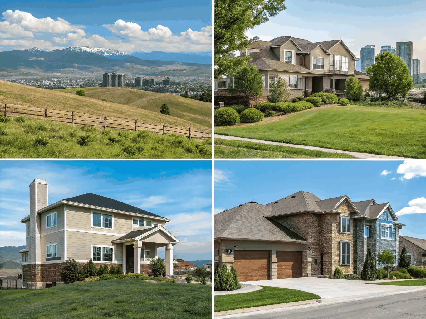 A welcoming Longmont neighborhood street with a mix of historic and modern homes, a moving truck parked outside, and a cleaning crew preparing a home for new occupants, illustrating the town’s growth and frequent move-ins.